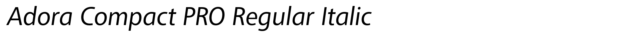 Adora Compact PRO Regular Italic image